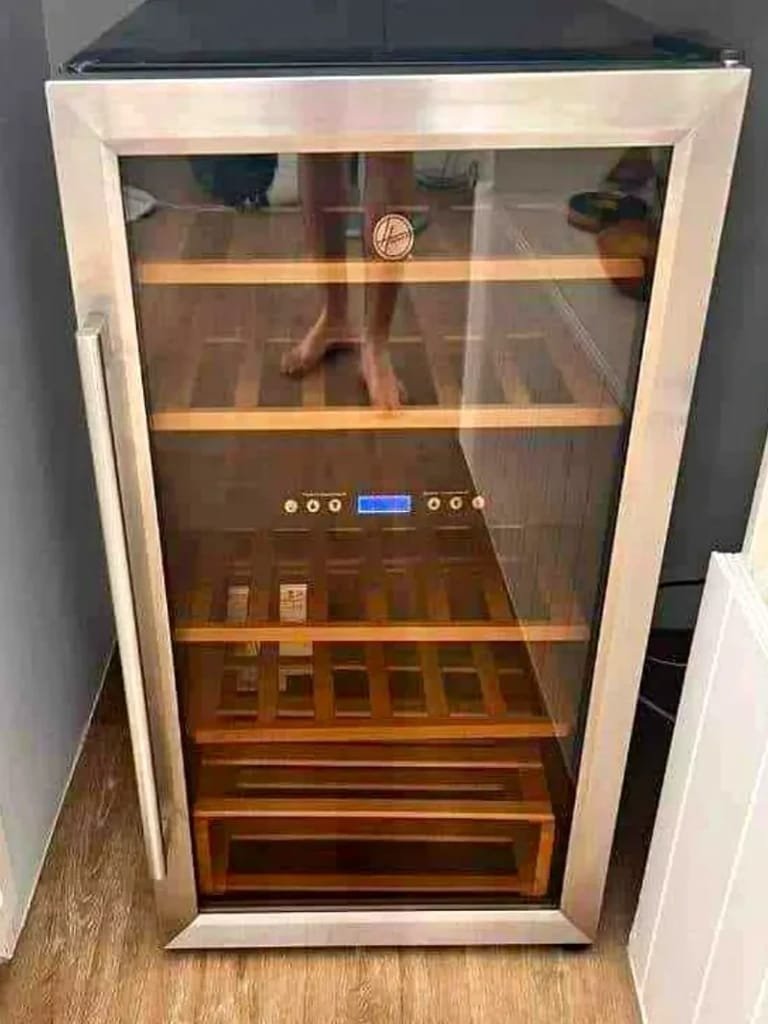 Medium size wine refrigerator example