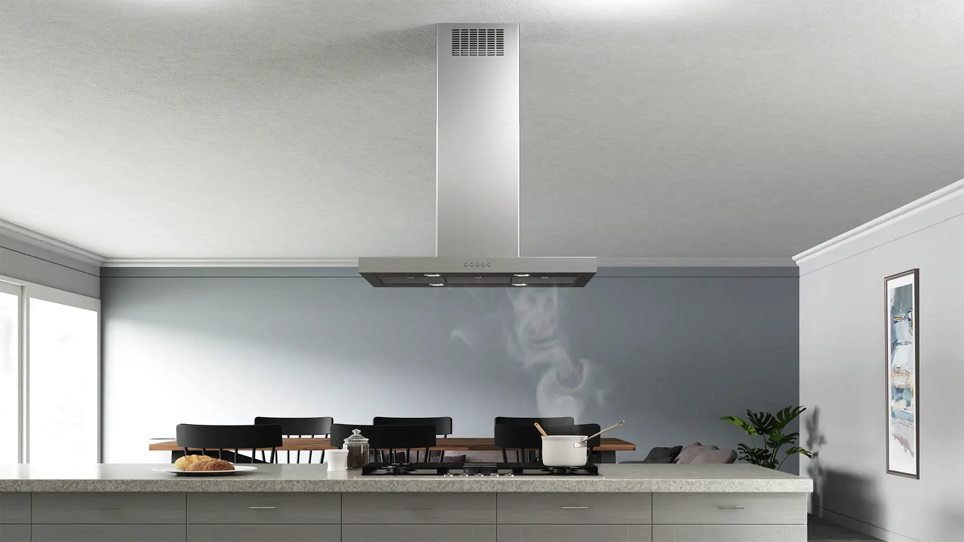 Island Ceiling Mounted Hood